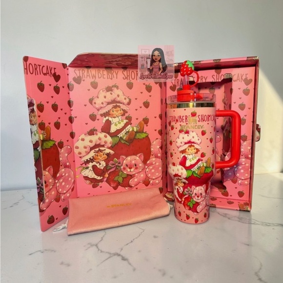 Stanley Other - Stanley Red Strawberry Shortcake Tumbler with Straw and Straw Topper